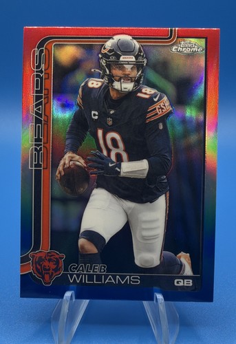 2025 Topps Chrome - Caleb Williams #52 Red White & Blue Refractor