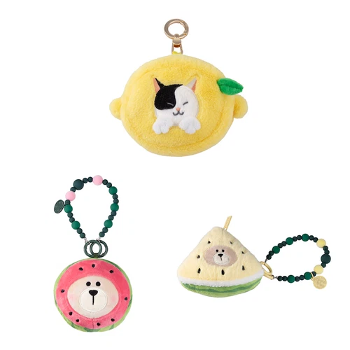 Starbucks Taiwan taste like summer fruit coin purse- lemon cat /watermelon bear