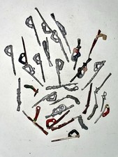 Various Lead toy Arms, Rifles pcs for lead Toy Soldier repair Britains 30 pcs