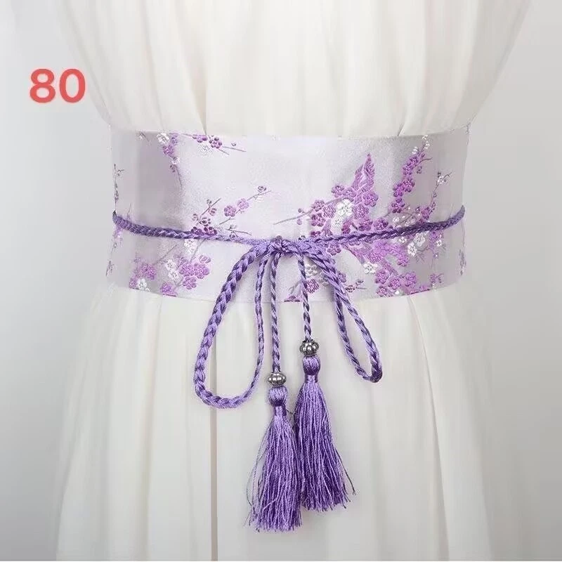 Cinturón Mujer Bordado Cintura Japonés Obi Kimono Yukata Cinturón Foto 3 de 4