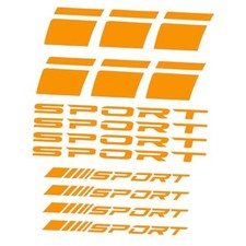 14PCS Car Decal Stickers, Auto Wheel Reflective Personality Stripes, Orange