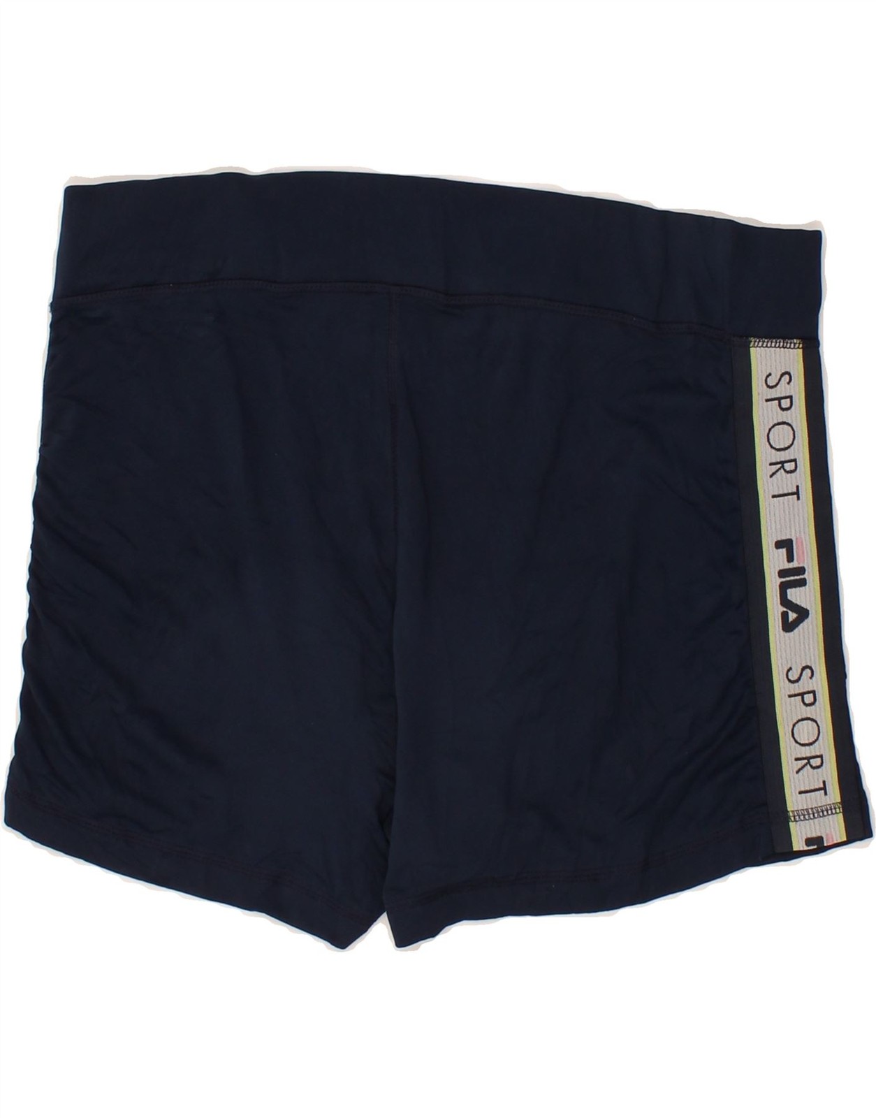 Pantaloncini sportivi FILA donna grafica UK 12 medi blu navy poliestere CT46