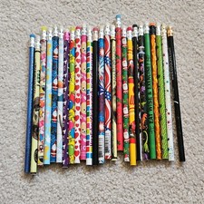 Lot of 25 Multicolor Novelty Children's Pencils Assorted Designs Boys  Girls