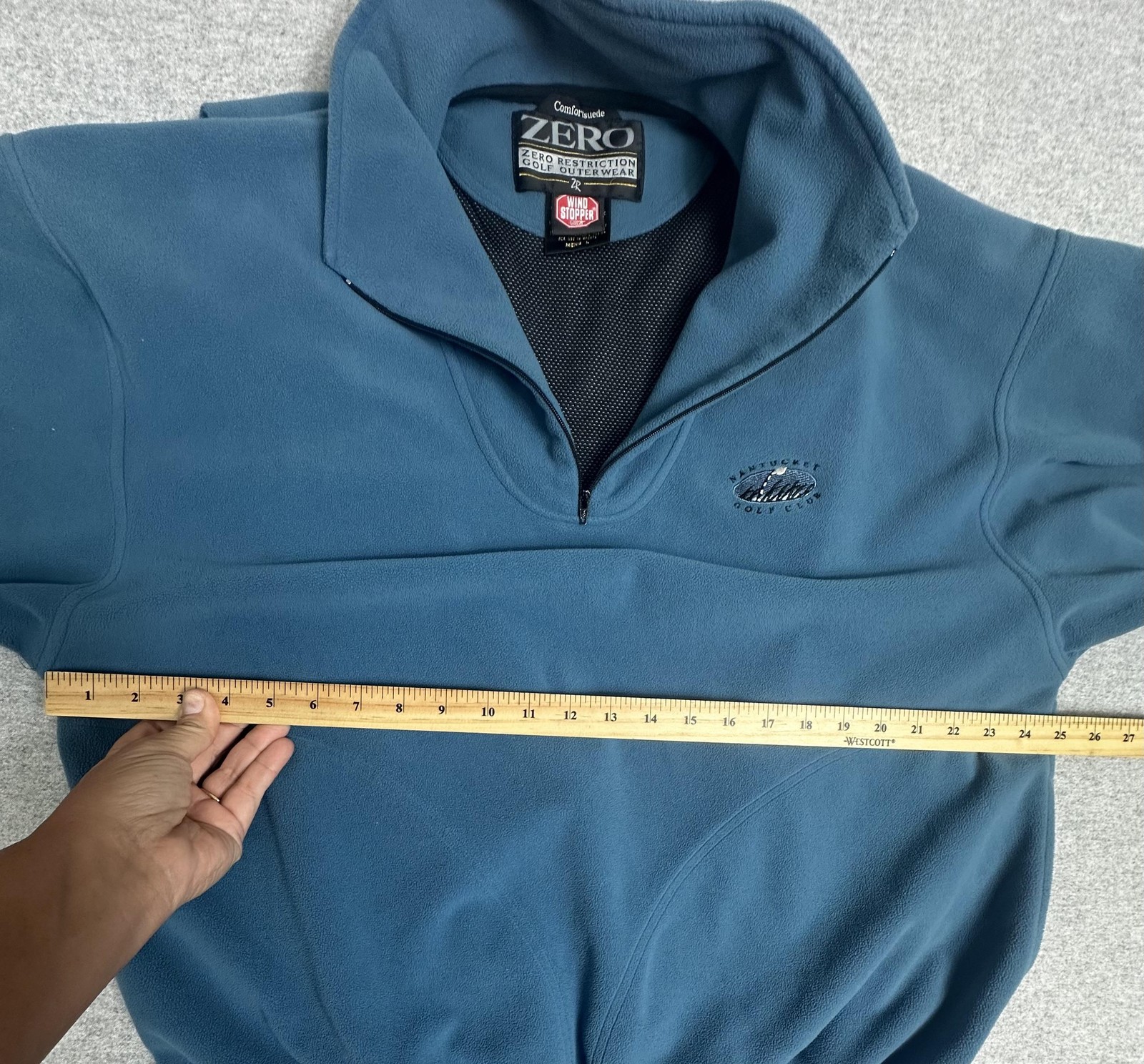 Zero Restriction Gore Windstopper Pullover Mens Large Golf Quarter Zip Made USA