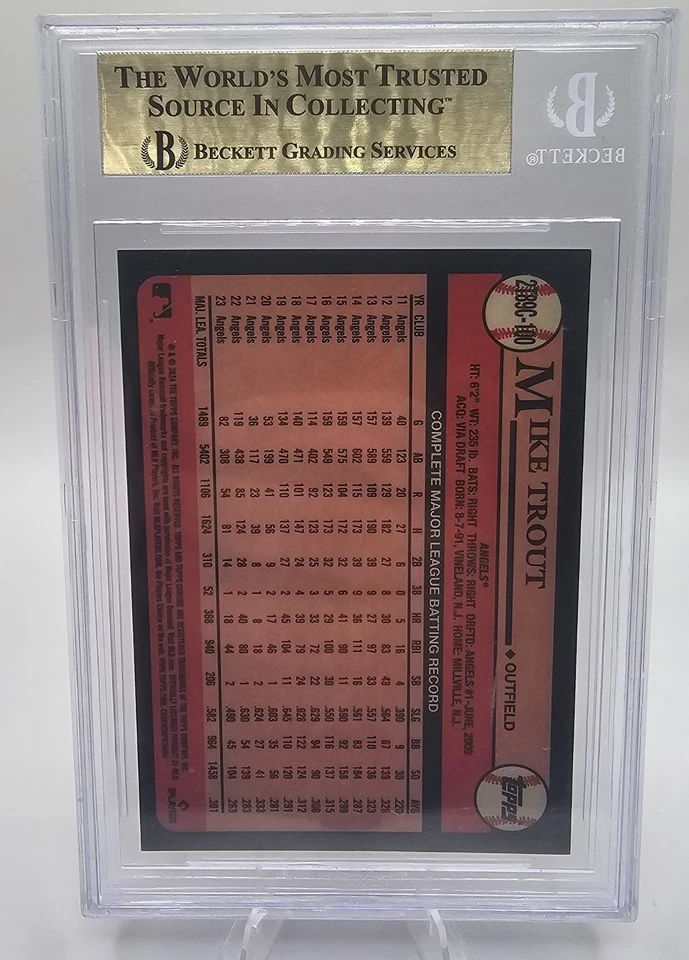 2024 Topps ’89 Silver Pack Chrome Mike Trout Purple Refractor /75 BGS 9.5 Angels - Image 2 of 2