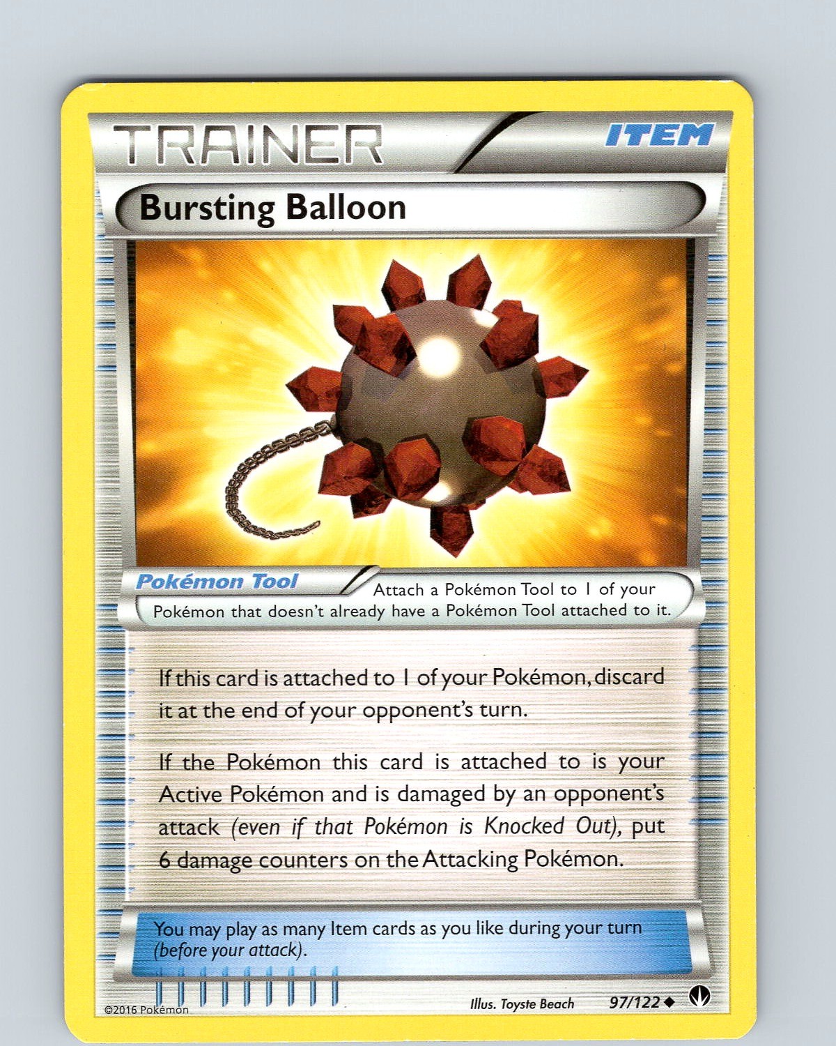 Pokemon TCG Bursting Balloon XY BREAKpoint 97/122 Regular Uncommon Card LP-NM