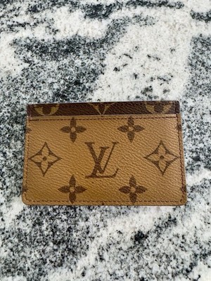 Louis Vuitton Reverse Monogram Card Holder w/ Entropy COA Very Good Condition