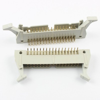 1Pcs 2.54mm Pitch 34 Pin 2x17 Male Right Angle Ejector Header Connector Latch *h