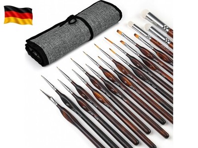 Miniatur-Pinsel Drybrush-18-teiliges Mikro-Detail-Pinsel-Set, kleine feine