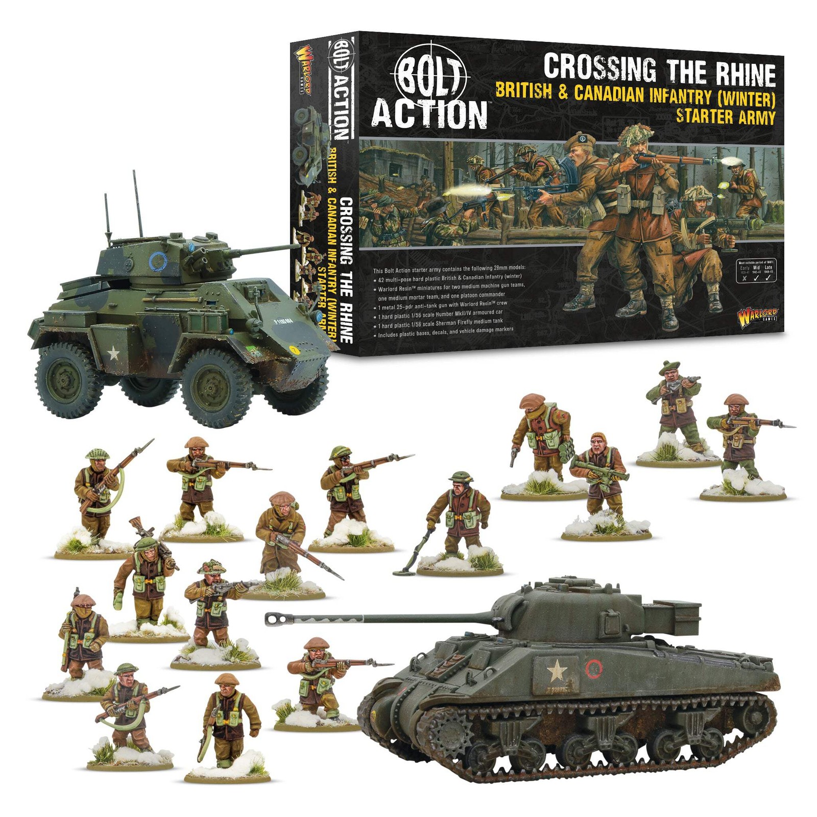 Bolt Action - 'Crossing the Rhine' - British & Canadian infantry (Winter) Starte