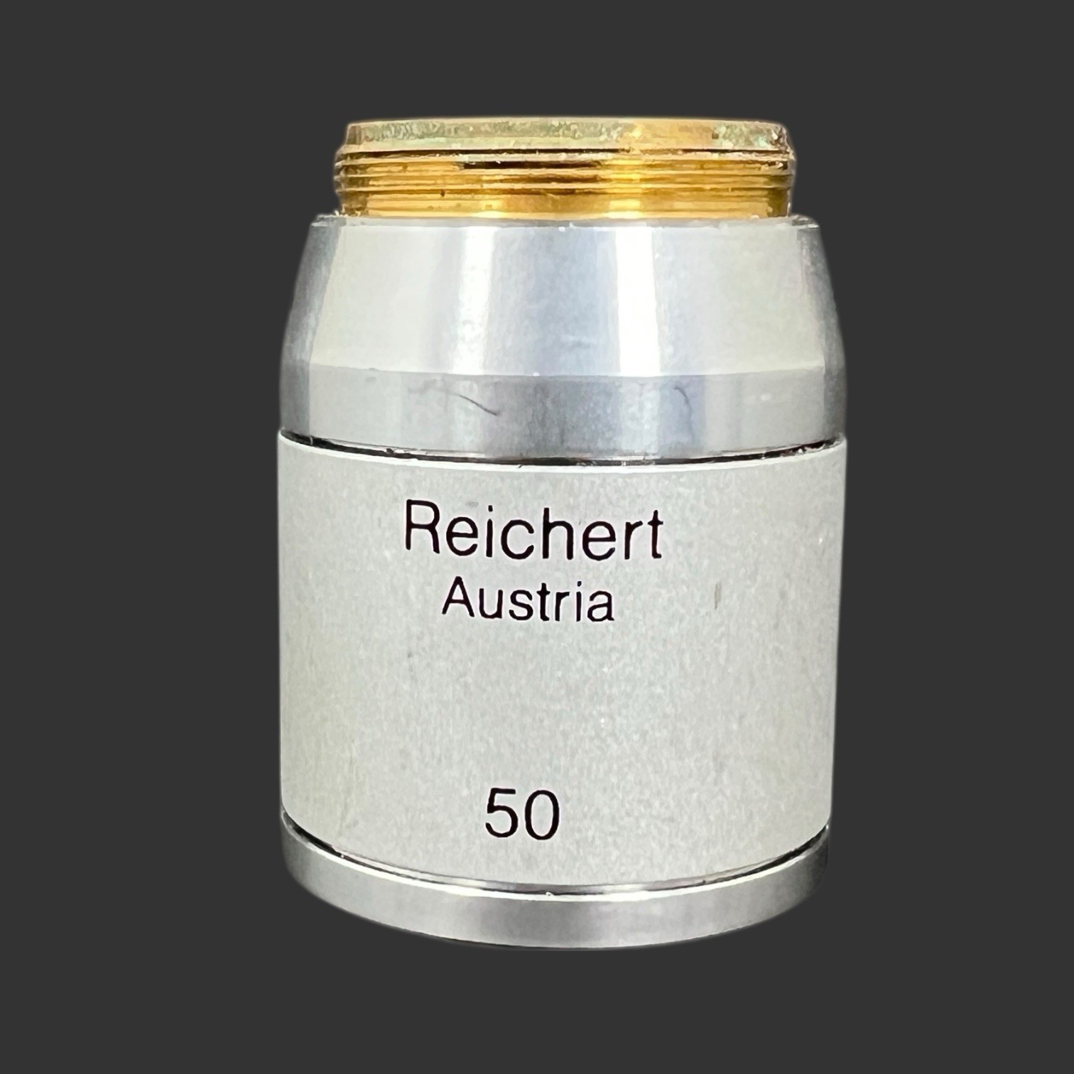 Vintage Reichert Plan Fluor 50x/0.80 Epi IK Microscope Eyepiece Objective Lens