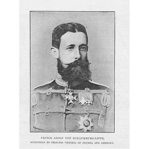 Prince Adolf Von Schaumburg-Lippe - Antique Print 1890