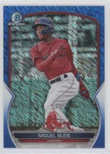 2023 Bowman Chrome Prospects Blue Shimmer Refractor 38/150 Miguel Bleis 0i5v