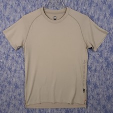 ASRV T-Shirt Mens Size Medium Beige Crew Neck Athletic Workout Raglan DSG-0839