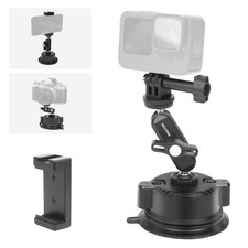 Car Camera Suction Cup Mount Kit DoubleLayer 360 Ball Head Magic Arm SY019