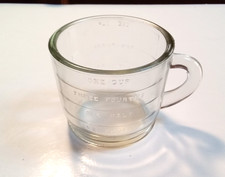 Embossed Glass Dry Measuring Level One Cup No...