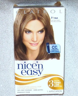 1 Clairol Nice N Easy Permanent Hair Color 7 106 Natural Dark