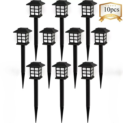 10 Pack Solar LED Landscape Lights - Outdoor Garden Pathway Lighting, Waterproof