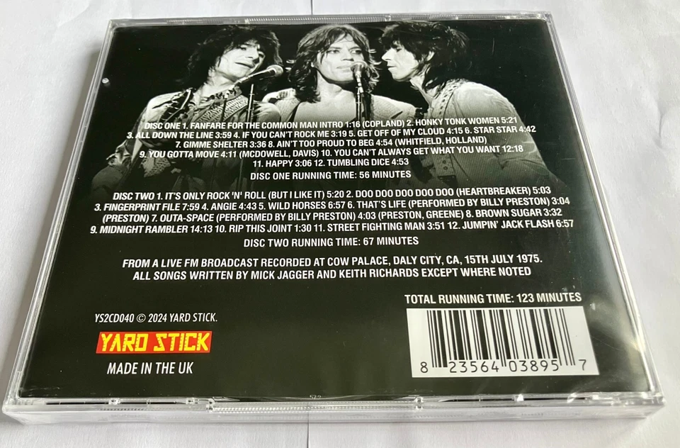 The Rolling Stones - Cow Palace 1975 FM Broadcast - NEW 2 CD (sealed) - Image 3 of 4