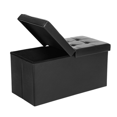 SONGMICS Sitzbank Faltbarer Sitzhocker Aufbewahrungsbox Sitzwürfel Truhe Ottoman - Bild 20 von 37