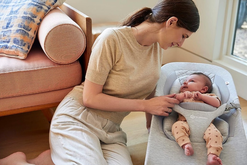 268 Ergobaby Evolve 3In1 Bouncer, Adjustable Baby Bouncer Seat, Fits