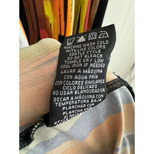 Size 14W 1X Multi-Color Painted Brushstroke Print Sleeveless Dress Summer Plus - Picture 5 of 5
