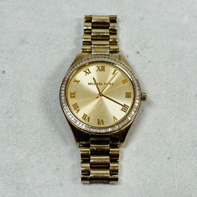 Michael Kors Watch Womens 40mm Crystal Bezel Gold Tone Blake  display picture 3