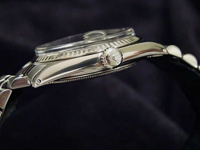 Rolex Datejust para hombre SS acero inoxidable y oro blanco de 18 quilates esfera plateada 1601 Foto 3 de 4