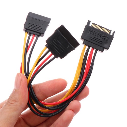 1PC SATA Power Y Splitter Cable 15 Pin Male To Dual 15 Pin Female Power Cable - Afbeelding 10 van 12