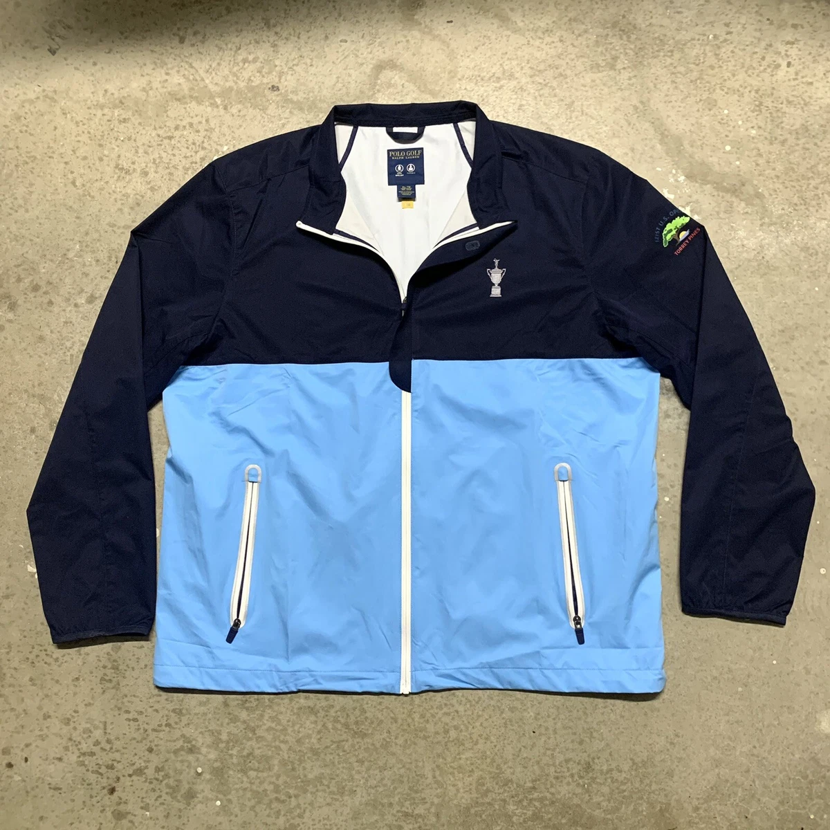 Ralph Lauren Polo Golf Jacket Official US Open Windbreaker Men's XL Blue |  eBay