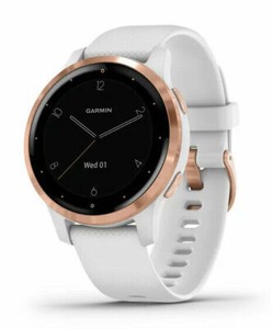 New Garmin Vivoactive 4S White Rose Gold GPS Smartwatch + More
