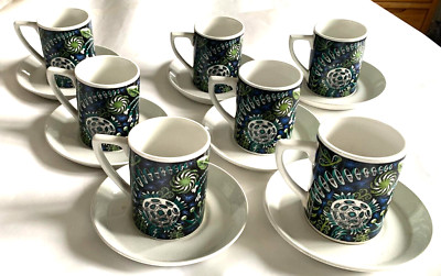 Portmeirion Magic Garden Coffee Cups Cans + Saucers Please READ More than 1 Avai