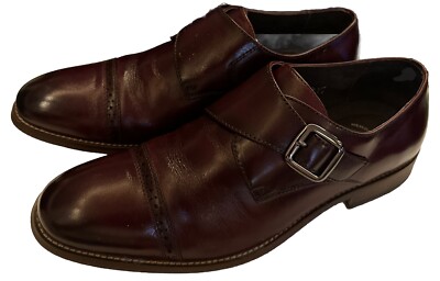 Stacy Adams Desmond Shoes Cap Toe Monk Strap Burgundy 25162  display picture 1