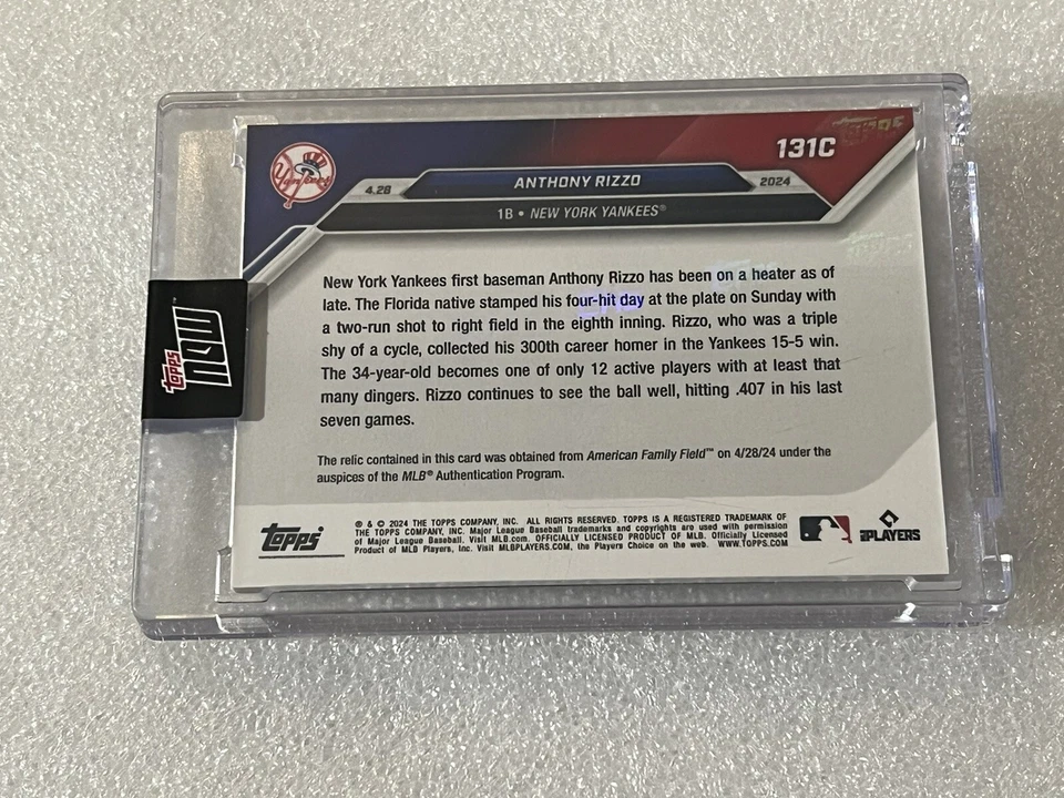 Anthony Rizzo Juego Usado Base #49 De 49 Foto 2 de 3