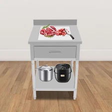 24"x24" Kitchen Work Table Stainless Steel Heavy Duty Food Prep Table W/ Drawer