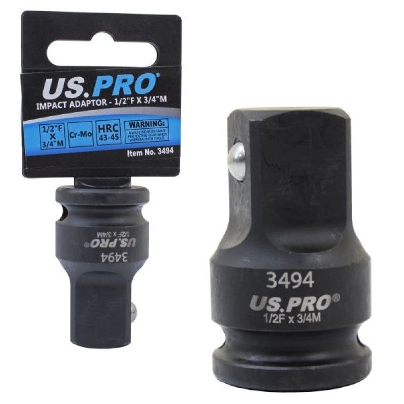 Us Pro Tools Impact Socket Adaptor Step Up Adapter 1/2" Inch F To 3/4" Inch M 3494 - Image 7