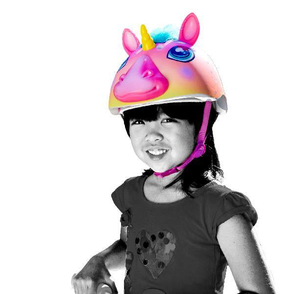raskullz rainbow unicorn child bike helmet
