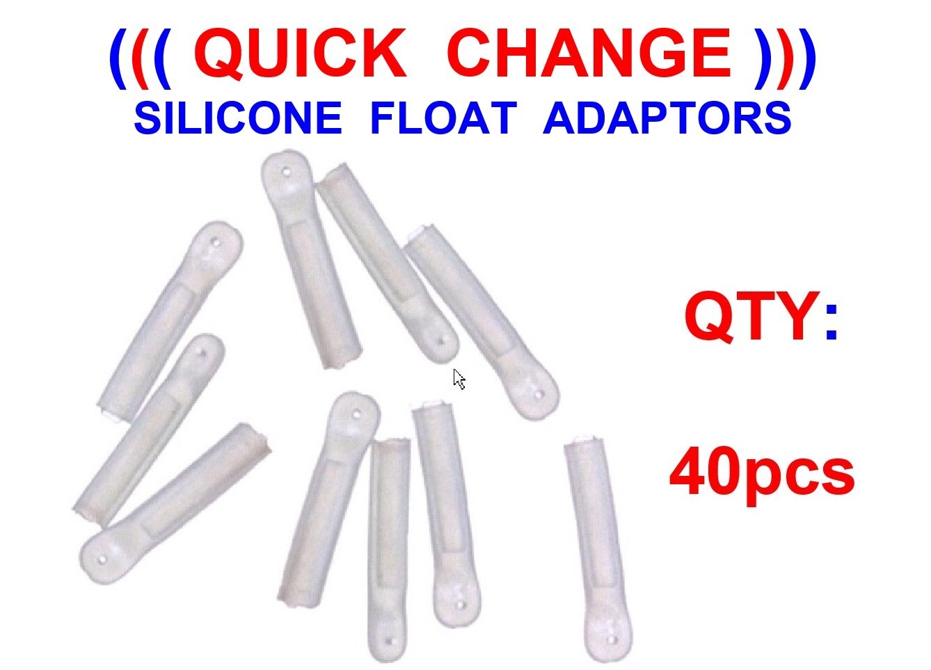 40 SILICONE QUICK CHANGE FISHING TACKLE WAGGLER FLOAT ADAPTORS CARP MATCH FLOATS