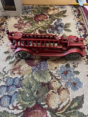 Vintage Cat Iron 20th Century Fire Truck Toy