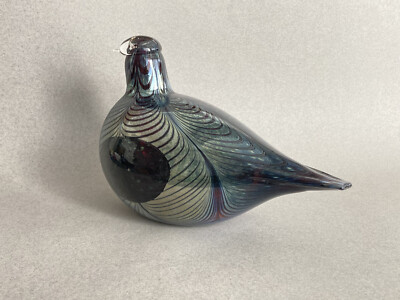 工芸品  Birds by Toikka Evening bird Oiva Toikka Pheasant bird Nuutajärvi Finland Art Glass Vintage