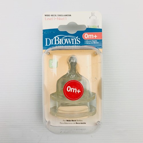 Dr Brown's Level 1 Wide Neck Bottle Nipples 2pk352-INTL Brand New Made in USA - Picture 3 of 7