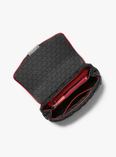 Neu mit Etikett Original $ 400 Michael Kors SoHo Nylon gesteppte Signature Logo Schultertasche - Bild 3 von 13