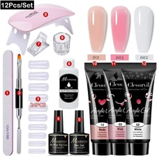 Extension Gel Nail Kit Poly Nail Polish Kit With UV Led Lamp Builder Nail Tools