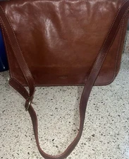 I MEDICI Firenze Vintage Authentic Brown Leather Briefcase Messenger Bag 
