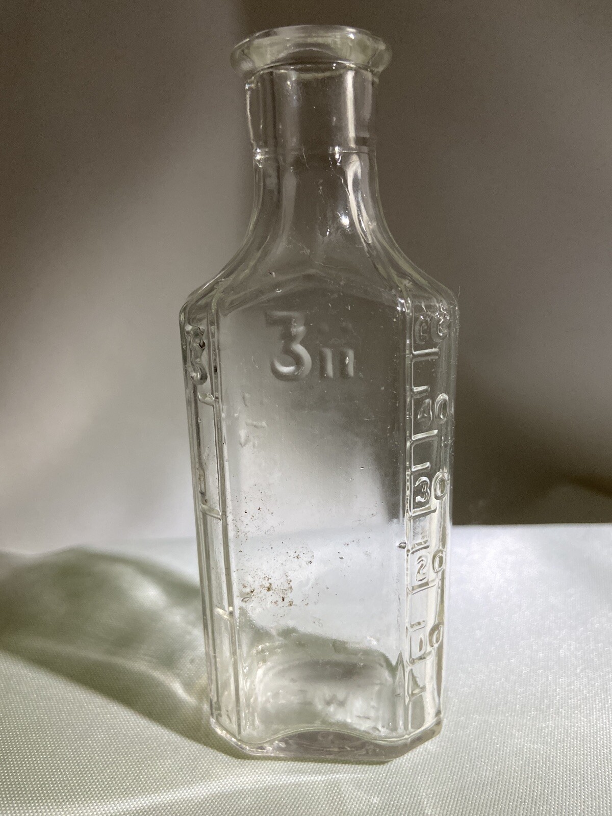 Vintage Clear Glass Owens Bottle 3ii 60 CC Medicine Apothecary eBay