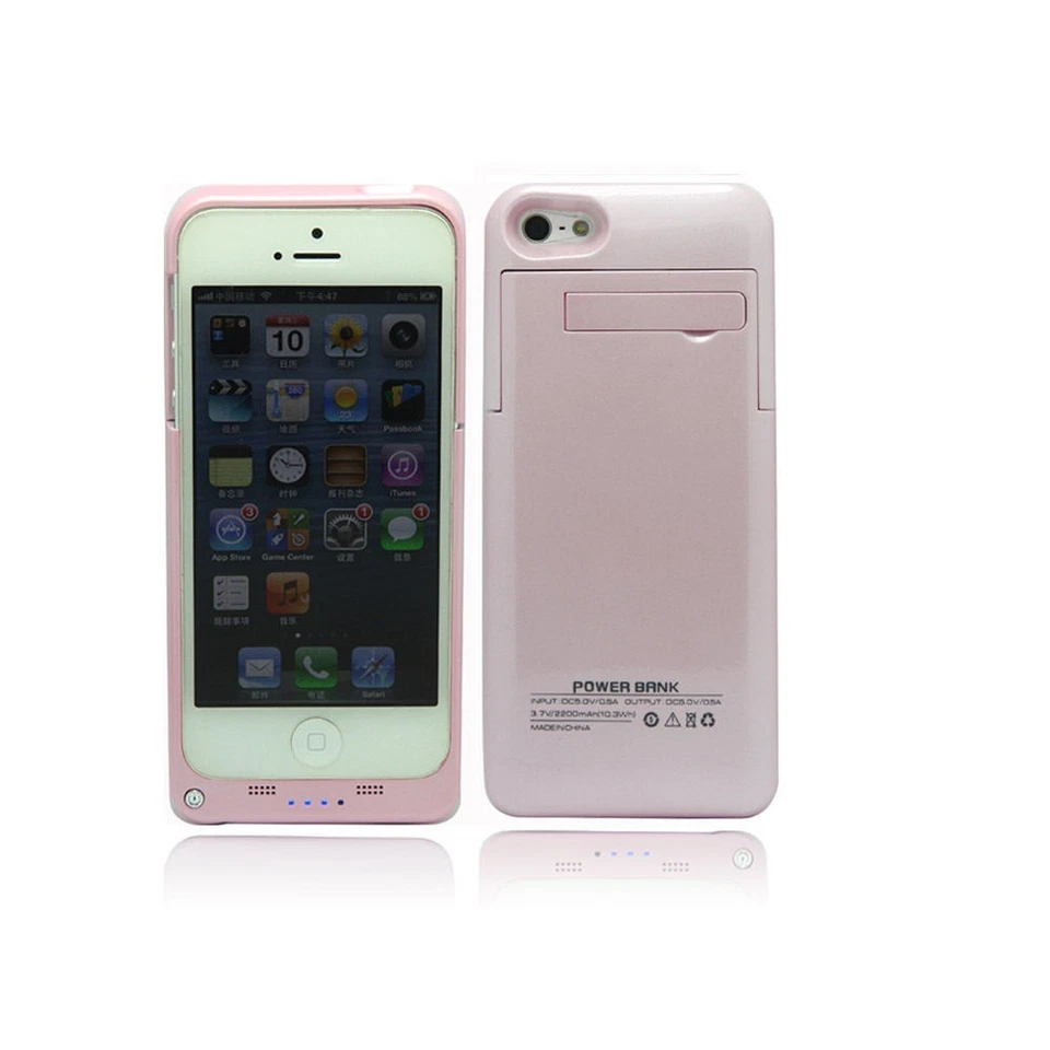 2200mAh iPhone 5/5C/5S Externer Akku Backup Ladebank Power Case Abdeckung - Bild 3 von 4