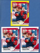 3 Masyn Winn 2024 Donruss Cardinals Baseball Card #93 RARE Yellow Flood & 2 Base