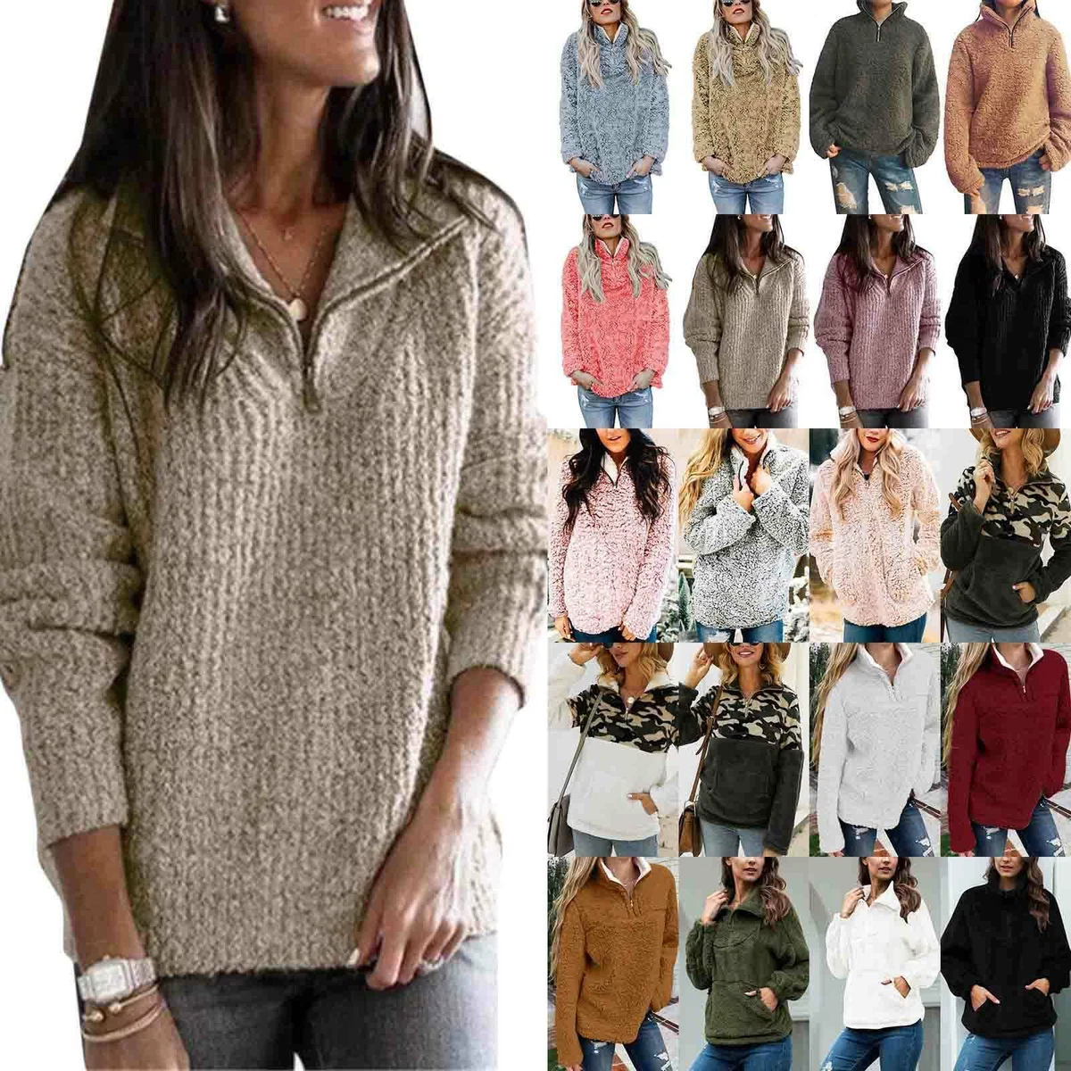 Teddy bear shop half zip jumper