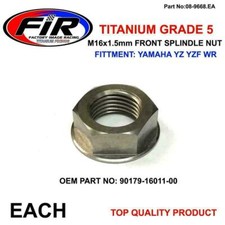 titanium lightweight axle spindle nut yamaha yz yzf wrf 125 250 450 