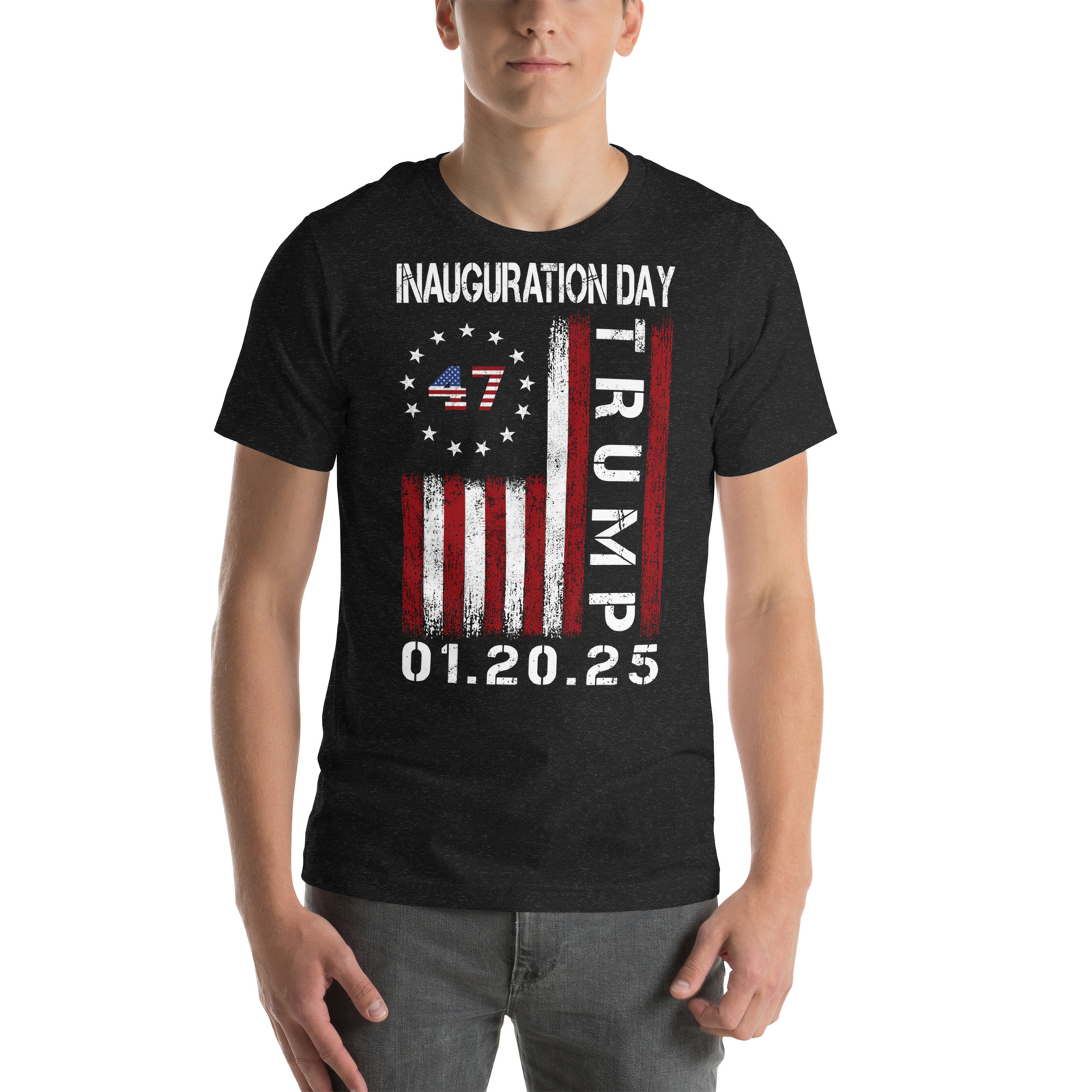 President Donald Trump Inauguration Day 2025 Memorabilia Flag T-shirt